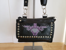 Load image into Gallery viewer, Biker&#39;s Black Heart Handbag