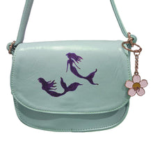 画像をギャラリービューアに読み込む, Aqua Mermaid Painted Cell Phone Handbag
