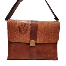 Load image into Gallery viewer, Luxury Brown/Cobra Laptop Bag