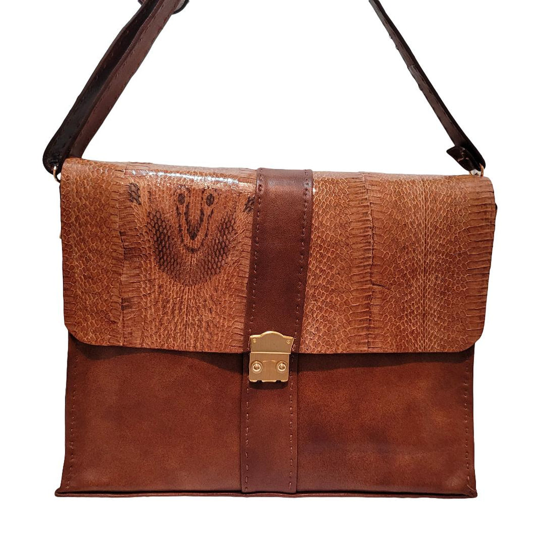 Luxury Brown/Cobra Laptop Bag